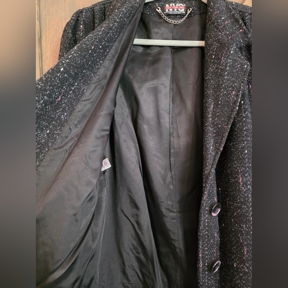 NYG Vintage Women’s Wool Blazer Style Button Cocoon Coat Size 8 - Picture 7 of 7